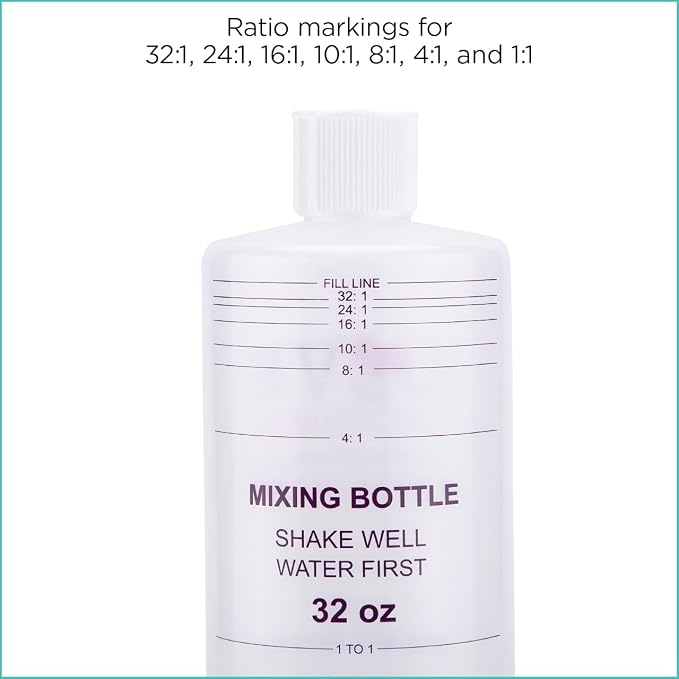 Groomer ESSENTALS 32oz Dilution Bottles - Set of 4 - Professional Dog Grooming Mixing Bottles for Shampoo, Conditioner, and Solutions
