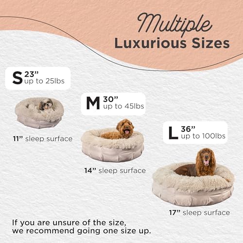 Best Friends by Sheri Ultra Calming Pouf Bed, Large, Tan, 36"x36"
