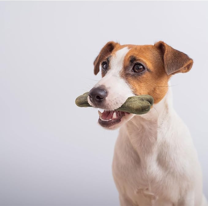 Bonies Natural Calming Formula Small-Sized Single Bone - Contains Chamomile & Lavender, Help Anxiety, Excessive Barking & Trembling, Chicken Flavor, [Small Dog], 15 Bones