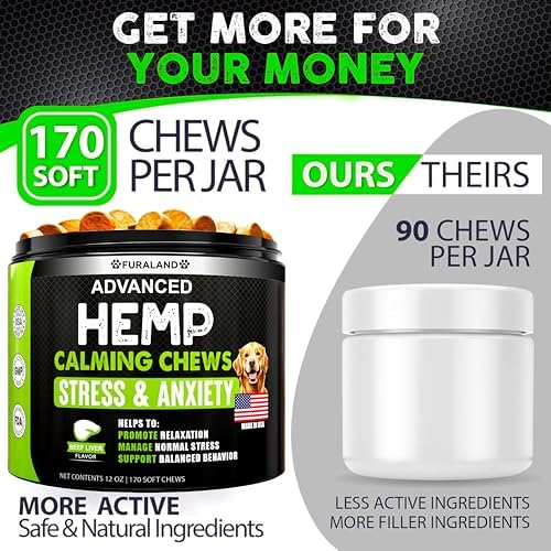 Hemp Calming Chews for Dogs Anxiety & Stress Relief
