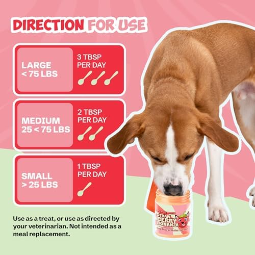 Poochie Butter Strawberry Dog Peanut Butter - Made in USA, Creamy Spread for Lick Mats & Food Toppers - Dry-Roasted Peanuts Non-GMO No Sugar Added Dog Treats | 12 oz (Pack of 2)
