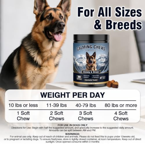 Calming Chews for Dogs 200ct, Melatonin, Chicken, 200-Pack, 200ct