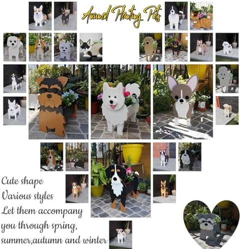 Shiba Inu Dog Planter Pots, Animal Shaped Flower Pot