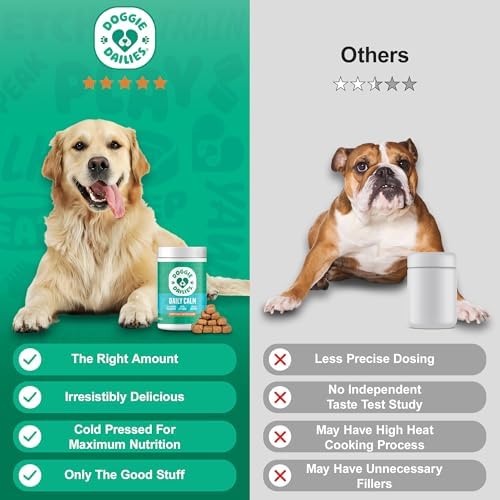 Doggie Dailies Calming Soft Chews for Dogs, Peanut Butter, 225-Pack, 225 Count