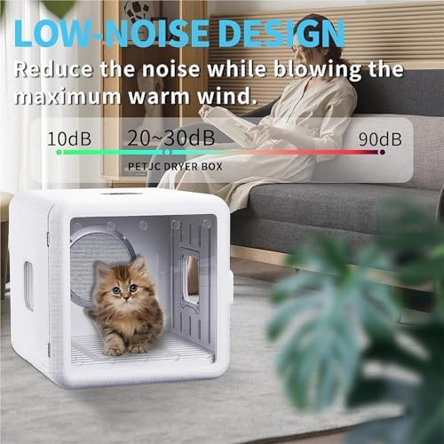 Automatic Pet Dryer Box ， Pet Dryer for Cats and Dogs Quick 360 Drying Hair Box