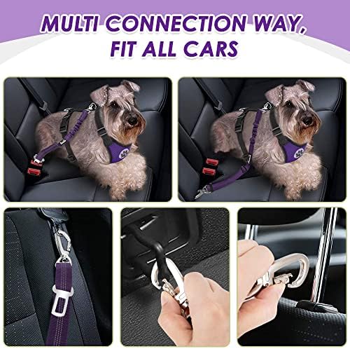 Lukovee Dog Car Harness Seat Belt, 2-in-1 Buckle