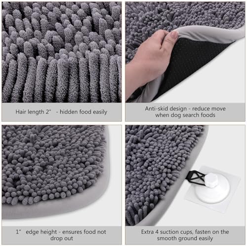 Rundik Snuffle Mat for Dogs, Interactive Puzzle Toys Feeding Games for Pets | 20'' x 28'' Sniff Mat for Boredom Helps Slow Eating and Keep Busy Encourages Natural Foraging Skills Stress Relief