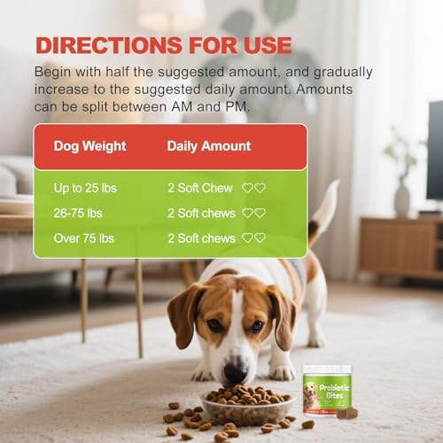 Probiotics for Dogs - Chicken Flavor Dog Probiotic Soft Chews for Digestive Health, Gut Support, & Immune Boost with Digestive Enzymes & Prebiotics - 120 Chews for All Breeds & Ages