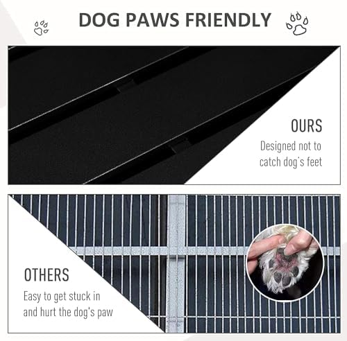 48 Inch Heavy Duty Dog Crate, ACIDBOLT Indestructible Escape Proof XL Dog Kennel Cage for Large Medium Small Dogs, High Anxiety Pet Crate with 2 Door, Lockable Wheels and Removable Tray