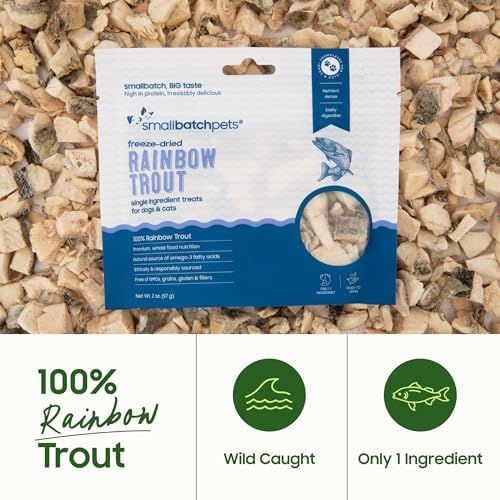 smallbatch Freeze Dried Rainbow Trout Single-Protein Cat & Dog Treats, 2 oz