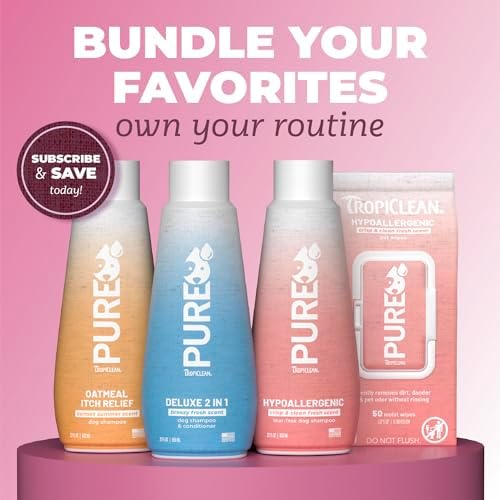 TropiClean Pure Tearless Puppy Shampoo, Raindrop Kisses Scent, 22oz