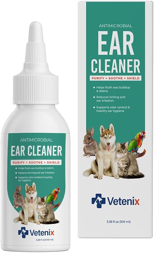 Ear Drops for Pets with Hypochlorous, 3.38 oz