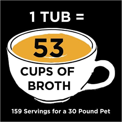 Nature's Diet Pet Bone Broth Protein Powder with Pumpkin, Fish Oil and Turmeric (Beef, 16 oz : 159 Servings) (Pack of 3)