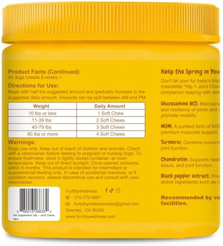Daily Dog Multivitamin, Chewable Dog Vitamins and Supplements for Hip & Joints, Skin & Coat, Probiotics & Omega 3 Fish Oil for Dogs - Senior & Puppy Multivitamin - 90 Chews