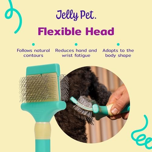 Jelly Pet Double Sided Dog Slicker Brush, Small, Purple
