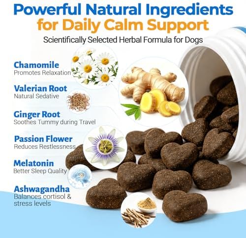 Calming Chews for Dogs with Melatonin and L-Theanine, 120-Pack, 120 Count