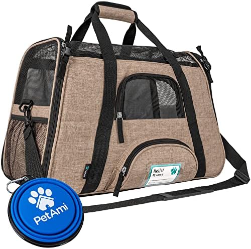 PetAmi Airline Approved Pet Carrier, Cats & Small Dogs, Large, Heather Taupe