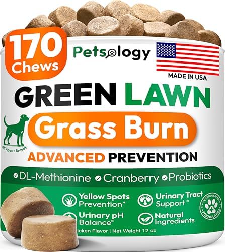 Dog Urine Neutralizer for Lawn - 170 Green Lawn Chews for Dogs - Gut Health
