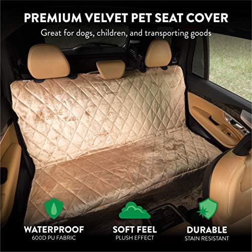 Plush Paws Velvet Rear Seat Protector - Regular Desert Sand, Hammock
