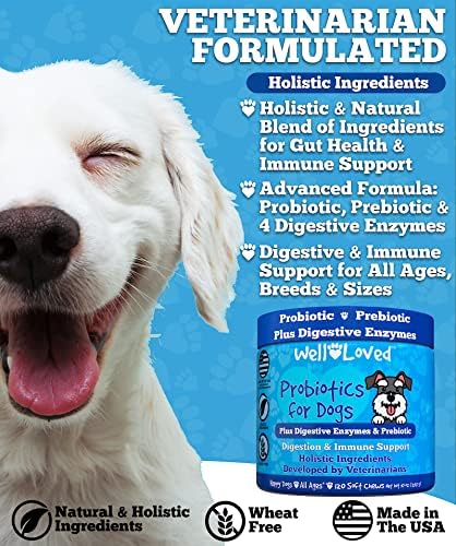 Well Loved Probiotics for Dogs & Well Loved Dog Allergy Chews Bundle, Vet Developed, Made in USA