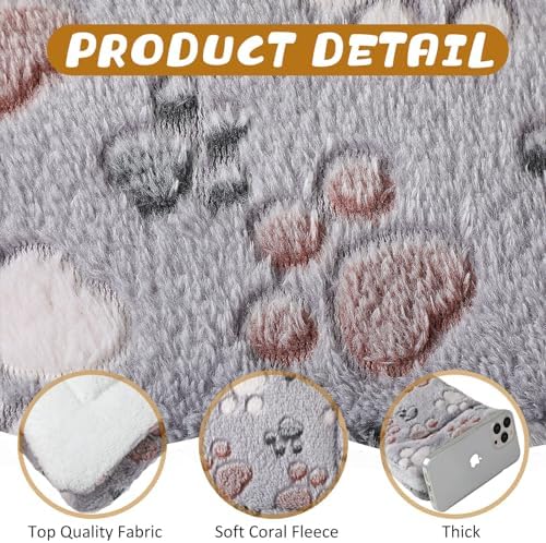 Tuanse 4 Pack Soft Pet Bed Mat Small Dog Crate Fleece