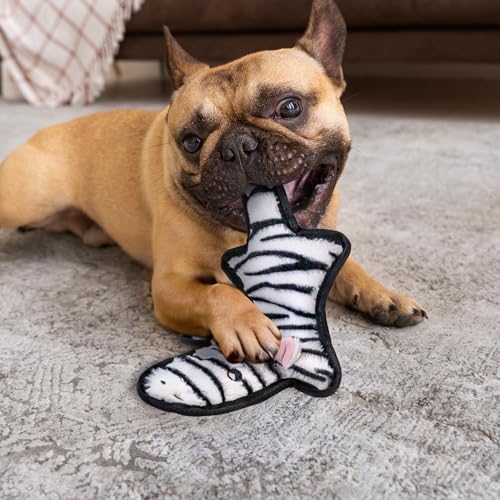 SHARLOVY No Stuffing Dog Toys Crinkle Squeaky, Long Lasting Chews for Aggressive, Durable Plush Dog Puppy Chew Toys for Teething, with 6 Tough Layers for Small Medium Large Breed-5 Pack,Medium