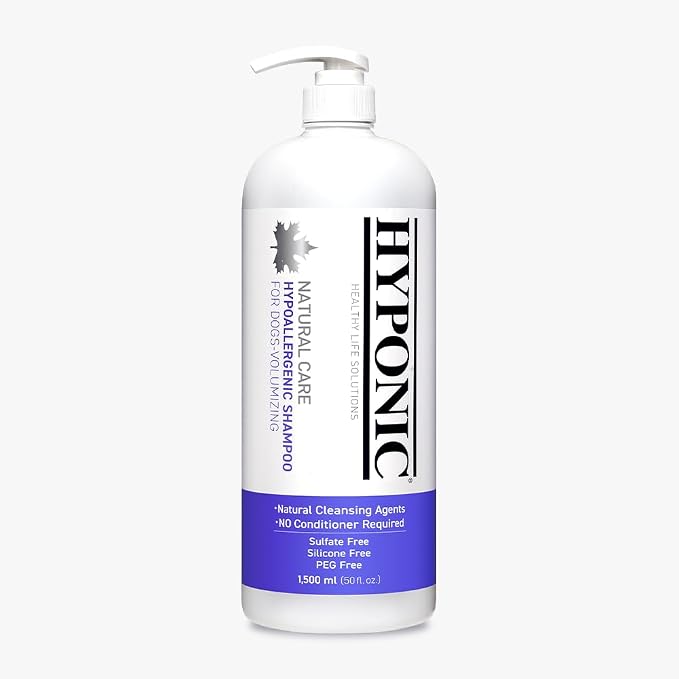 HYPONIC Hypoallergenic Premium Dog Shampoo (Volumizing, 3X’s Size, Save 25% 50.7 oz) - Poodles, Bichons and/Dogs requiring Volume