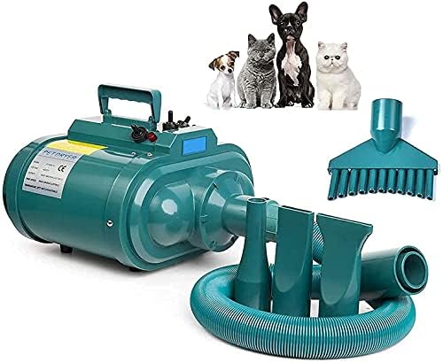 Double Motor Dog Dryer Pet Dryer 3300W Dog Cat Dog Dryer Low Noise Dog Care Pet Dryer 4-Step Wind Speed and 2 Step Independent