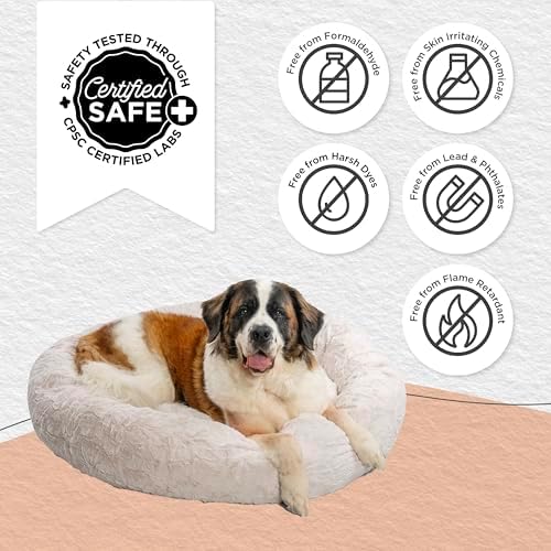 Best Friends by Sheri Original Calming Donut Dog Bed, Oyster, XL, 45"