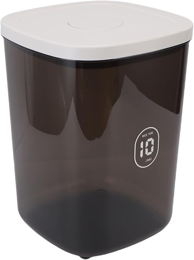 Airtight Pet Food Storage Container 10L Large Capacity Vacuum Sealed Bin for Dog Cat Food | Robust PET Plastic, Locking Lid, Keep Fresh Dry Food Storage