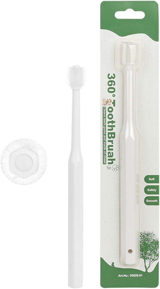 Small Pet Toothbrush for Dogs & Cats, Soft Bristle Training Toothbrush for Gentle Teeth Care Kit