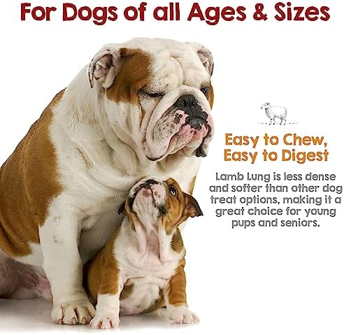 Riley's Premium Dehydrated Lamb Lung Dog Treats - Sourced in USA, Made in USA - Air Dried Crunchy & Delicious Lamb Dog Treats - 6 oz (Pack of 2)