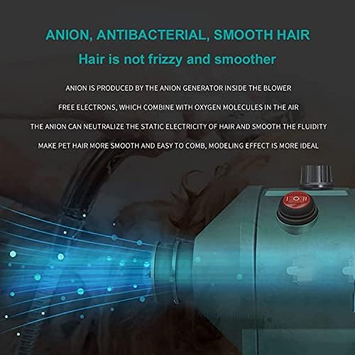 3 in 1 Dog Hair Dryer, Portable Pet Drying Box, Professional Grooming Brush Mini Pet Blower, Adjustable Speed Force Blow-Dryer with Hose and 3 Nozzle,L (Size : S) (Large)