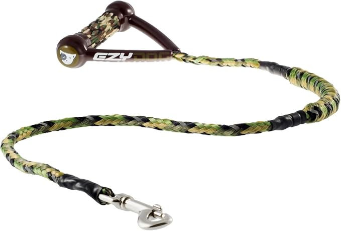 EzyDog Cujo, Short Shock Absorbing Bungee Dog Leash - 40", Green Camo | 6 Inches of Stretch, Short Leash Gives More Control Over Heavy Pullers, Pyramid Pull System, Comfortable Handle