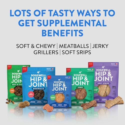 DOGSWELL Hip & Joint Soft & Chewy Dog Treats, Chicken 14 oz. Bag