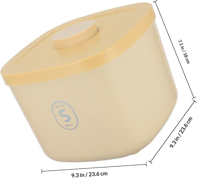 Luxshiny Small Vacuum Sealed Dog Food Container Airtight Pet Food Storage Bin with Lid, Small, Yellow