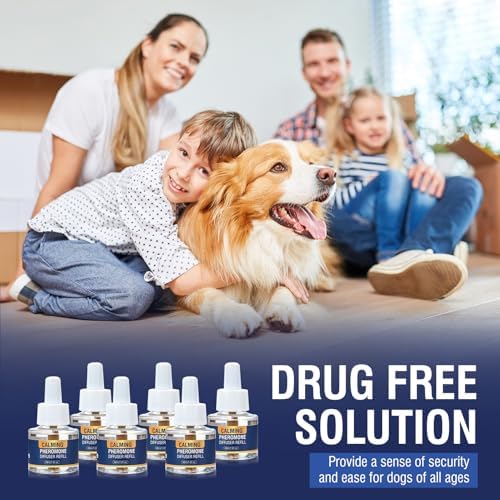 Dog Calming Diffuser Refills 6 Pack Pheromone Appeasing Pet Pheromones Refill 48ml to Calm, 6-Pack, 48ml