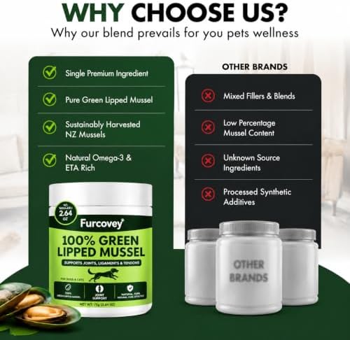 Green-Lipped Mussel Powder for Dogs & Cats Joint Support