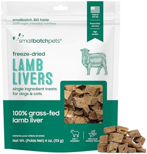 smallbatch Freeze Dried Pasture-Raised Lamb Liver Dog & Cat Treats, 4oz
