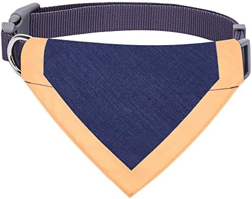 Blueberry Pet Uptown Chic Stylish Triangle Greyish-Purple Cotton Blend Neckerchief Scarf Bandana Adjustable Dog Collar, Small, Neck 12"-16"