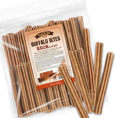 Gootoe Natural Buffalo Dog Treats, Stick (Large), 1.5 lb