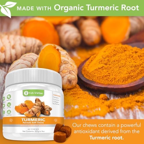 Turmeric for Dogs, Organic Curcumin Soft Chews, 60 Count