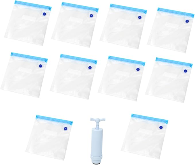 Happyyami 1set Multifunctional Vacuum Compression Food Storage Bags for Pet Food Preservation Hand Pump Puncture and Tear Resistant Airtight Seal to Keep Fresh