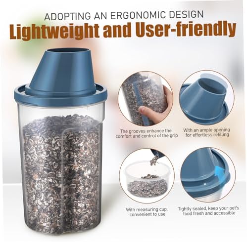 BESPORTBLE 4pcs Cat Food Storage Airtight Pet Food Bins Wide Mouth Container for Easy Refill Preserve Freshness