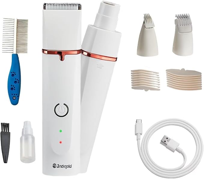Dog Grooming Clippers Kit, 4-in-1 Electric Cat Trimmer Tools