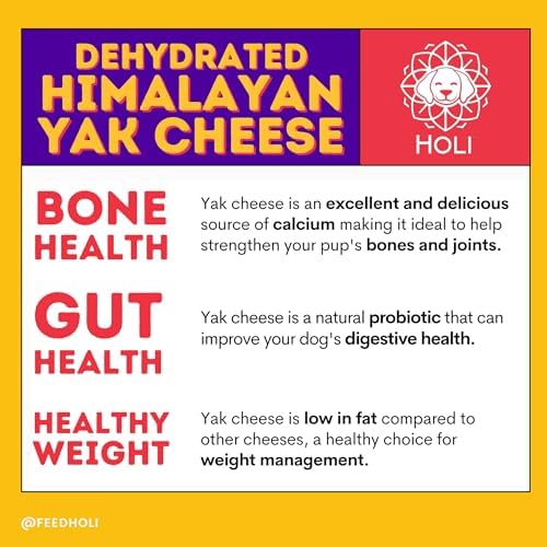 HOLI Dehydrated Himalayan Yak Cheese Dog Food Topper - All Natural Dog Food Flavor Enhancer - (6oz 2-Pack)