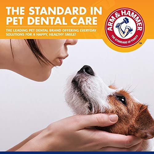 Arm & Hammer Tartar Control Dog Dental Kit, Banana Mint, 3-Piece, 48-Pack | Enzymatic toothpaste with toothbrush and fingerbrush, baking soda formula safe for puppies