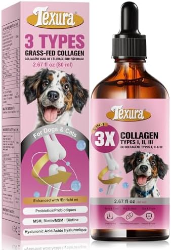 Liquid Collagen for Dogs & Cats – Grass-Fed Hydrolyzed – Supports Joints, Skin, Coat & Daily Wellness