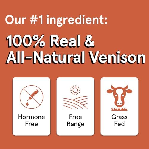 TRMC Real Meat Dog Treats - Two 12oz Bag of Bite-Sized Air-Dried Venison Jerky for Dogs - Grain-Free Jerky Treats Made up of 95% Free-Range, Grass Fed Venison - All-Natural Treats