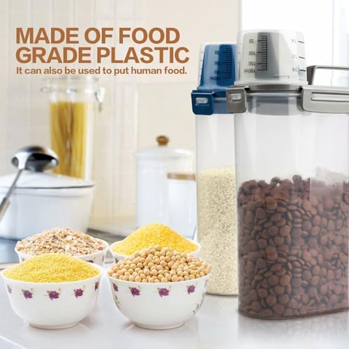 TIOVERY Upgraded Dog Food Storage Container Small, Small, Grey